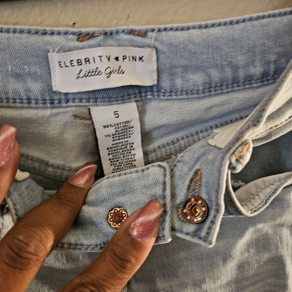 Celebrity Pink Light Wash Distressed Kids Jeans - Picture 4 of 13